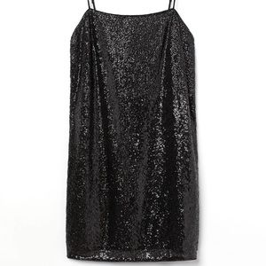 H&M sequin black mini dress 💃